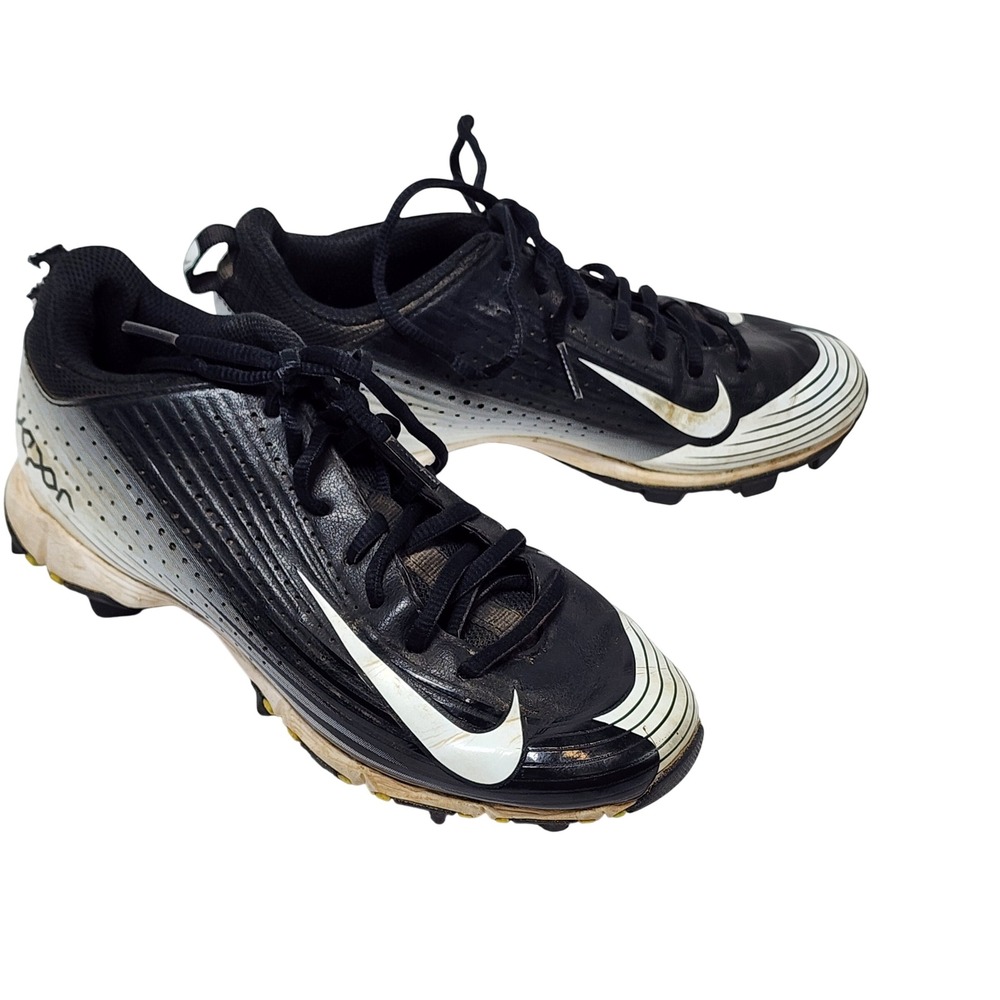 Nike Vapor Baseball Cleats Black White Gradient Youth Size 3.5Y‎ 684692-011
